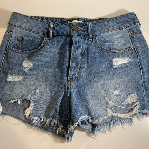 Forever 21 Ripped Denim Shorts - Picture 3 of 3
